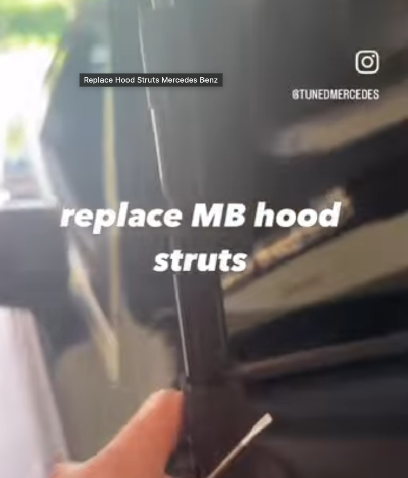 Replace MB Hood Struts